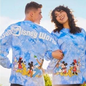 Disney Parks WDW Mickey & Friends Tie-Dye Celebration Crew Size XS